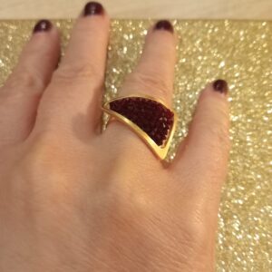 Anillo Punta de Lanza Granate