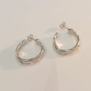 Aro platinum mediano con cristales Swarovski