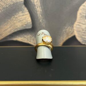 Anillo cristal oro