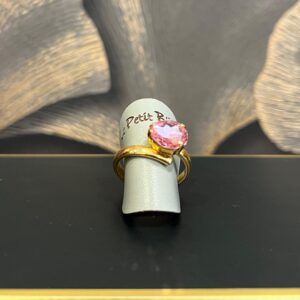 Anillo cristal rosa