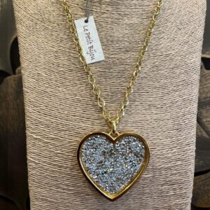 Collar corazón cadena larga