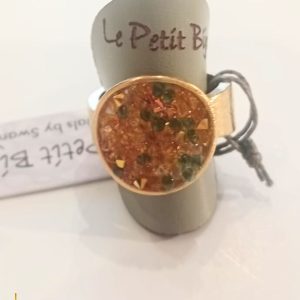 Anillo luna cristal Swarovski dorado