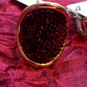 Anillo cristal rock Swarovski burdeos