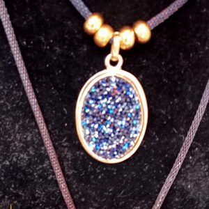 Collar cristal rock Swarovski azul noche