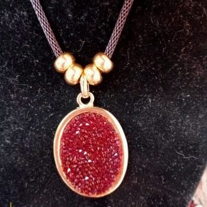 Collar cristal rock Swarovski burdeos