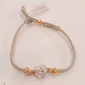 Pulsera cristal gris