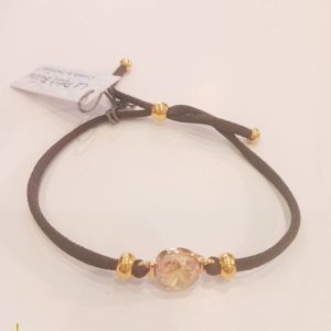 Pulsera cristal marrón