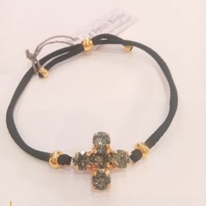 Pulsera cruz negra
